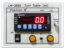 Turn table control and display unit